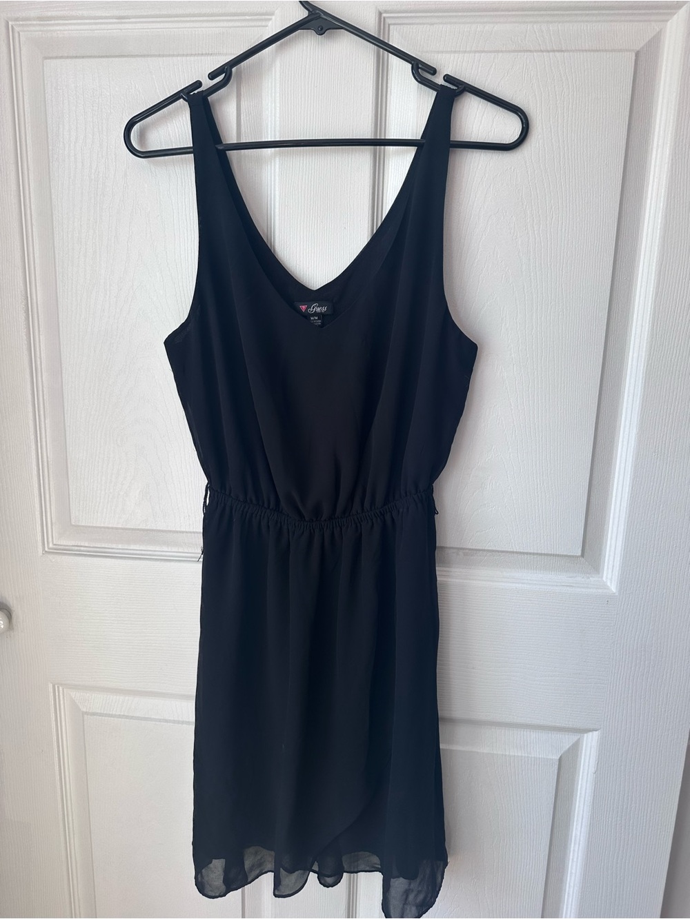 Guess Black Sleeveless V-Neck Midi Dress Size M